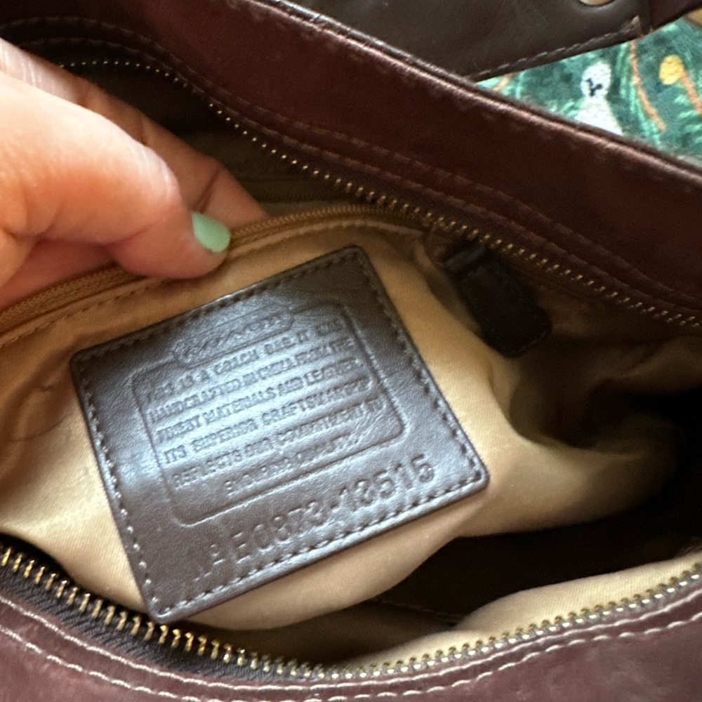 Coach Zoe Patchwork Brown Shoulder Bag - Picture 12 of 12